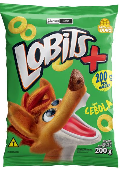 Salgadinho sabor cebola com 200g - Lobits