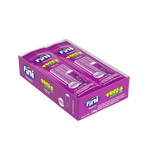 Tubes sabor Uva Cítrica caixa com 12 unidades de 15g - Fini