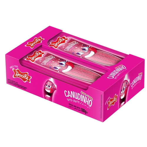Canudinho sabor Tutti-frutti caixa com 12 unidades - Docile