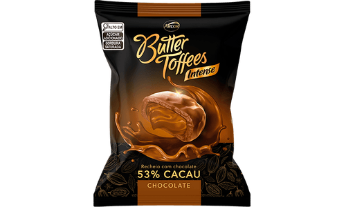 Bala sabor Chocolate 53% Cacau com 90g - Butter Toffees