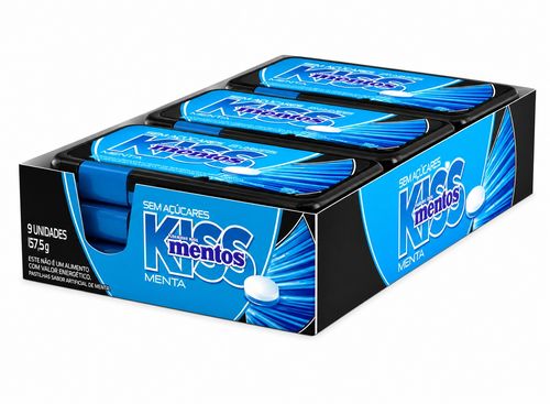 Mentos Kiss  Mint  Menta 157,5g