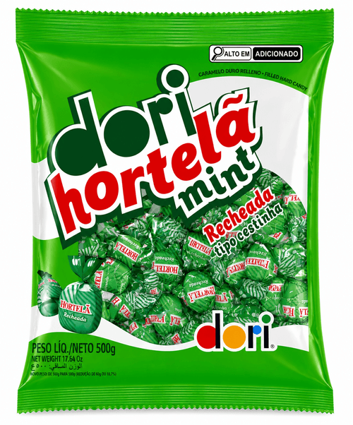 Bala recheada sabor Hortela com 500g - DORI