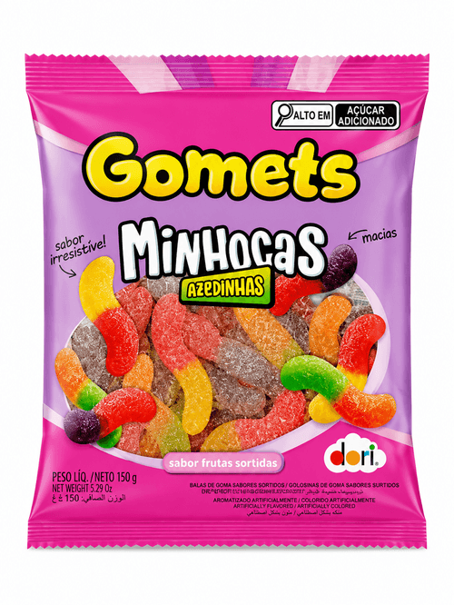 Minhocas Azedinhas Gomet's 150G - Dori