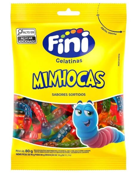 Minhocas Brilho Pacote com 80g - Fini