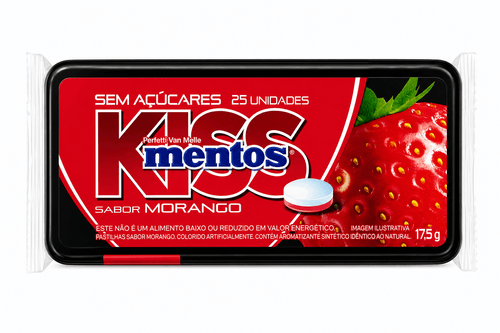 Mentos Kiss Morango 17,5g