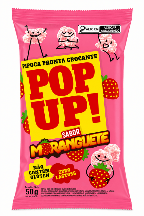 Pipoca sabor Moranguete 50g - Pop Up