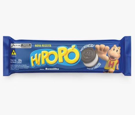 Biscoito Hipopó Recheado  Baunilha 80Gr -Cory