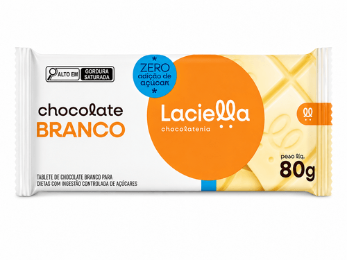 Chocolate Tablete Zero Adição Açucar Branco 80g - Laciella