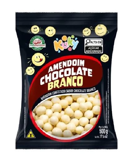 Amendoim  Chocolate Branco 500g-Kuky