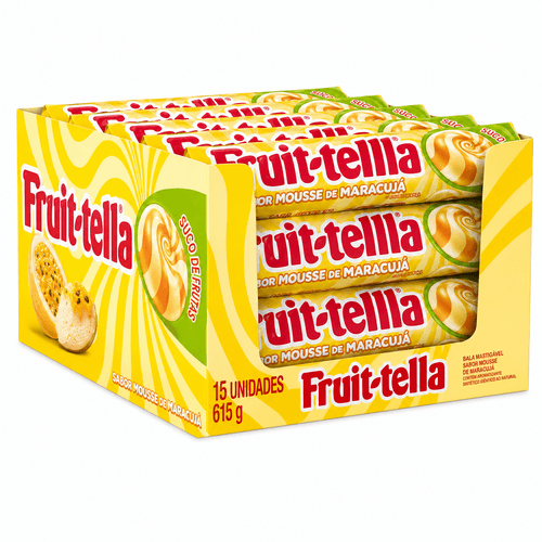 Fruit-tella Swirl Mousse de Maracujá 41g  15 unidades - Perfetti