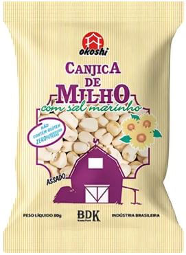 Canjica De Milho Com Sal Marinho Okoshi Pacote 40g