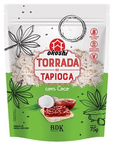 Torrada de Tapioca  com Coco 75g- Okoshi