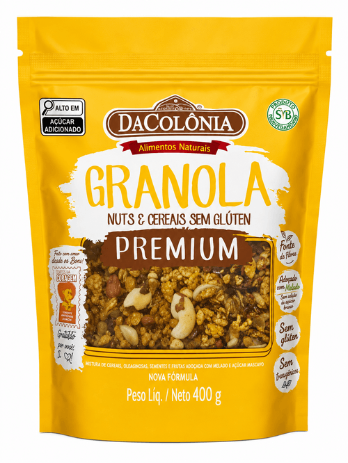 Granola com Nuts e Cereais Premium Sem Glúten - DaColônia