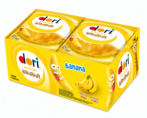 Bala Gelatina Banana com 12 unidades de 13g - Dori