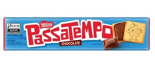 Biscoito recheado sabor chocolate com 130g - Passa Tempo