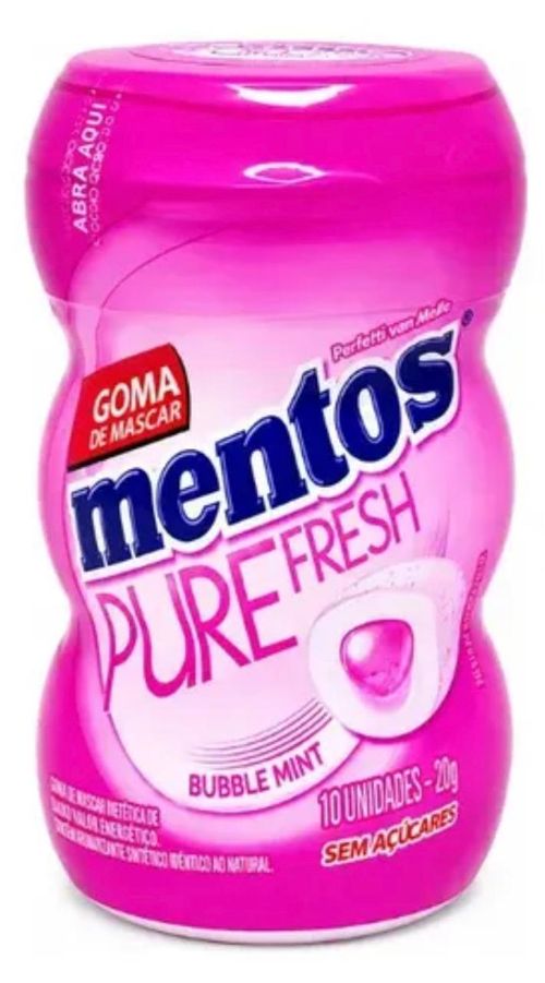 Chiclete Pure Fresh Bubble  Mint Garrafa 20g - Mentos