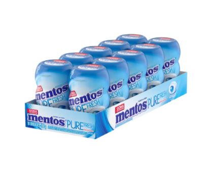 Chiclete Pure Fresh Mint Garrafa caixa com 10unidades de20g - Mentos
