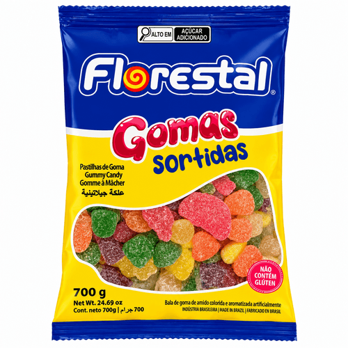 Bala Goma Sortidas  700G   Florestal