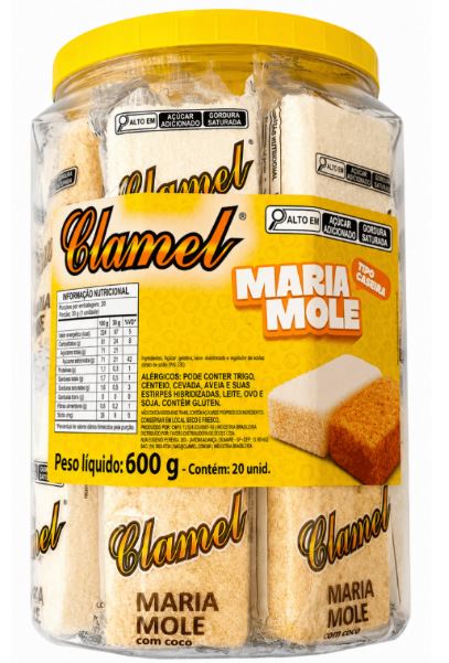 Maria mole pote com 20 unidades -Clamel