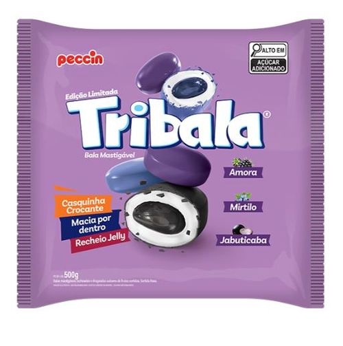 Bala Sortida Roxa Pacote com 500g - Tribala