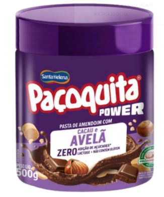 Pasta de Amendoim Paçoquita Power Cacau e Avelã 500g- Santa Helena