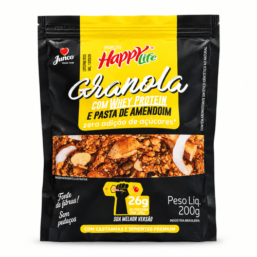 Granola Come Whey Protein e Pasta De Amendoim 200G - Junco