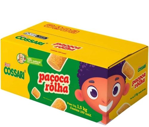 Paçoquita Rolha Embrulhada Caixa com 100 unidades - Doces Cossari