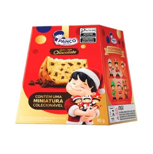 Panettone Gotas de Chocolate com Miniatura 80g- Panco